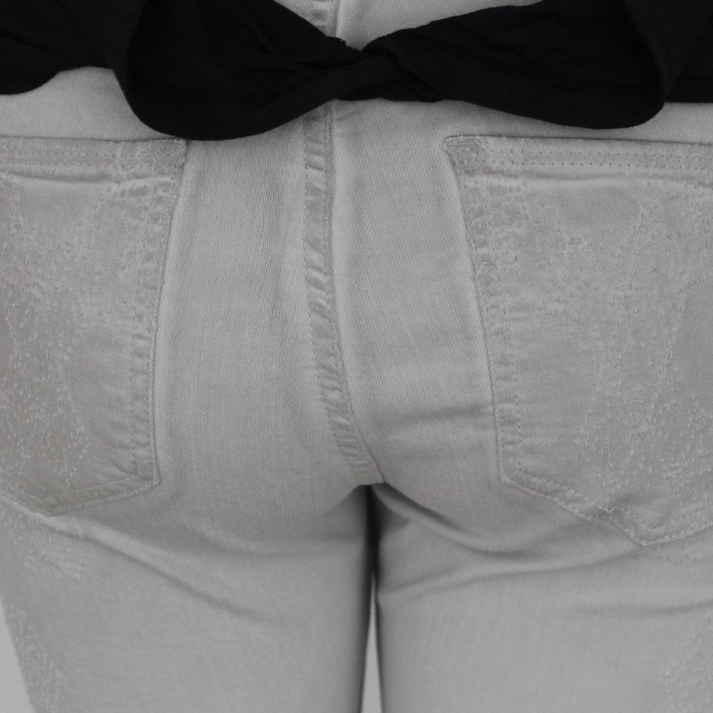 $378 Zadig & Voltaire BROCKENBOW Mascara Artemis Jeans White & Gray 29 - Picture 9 of 16